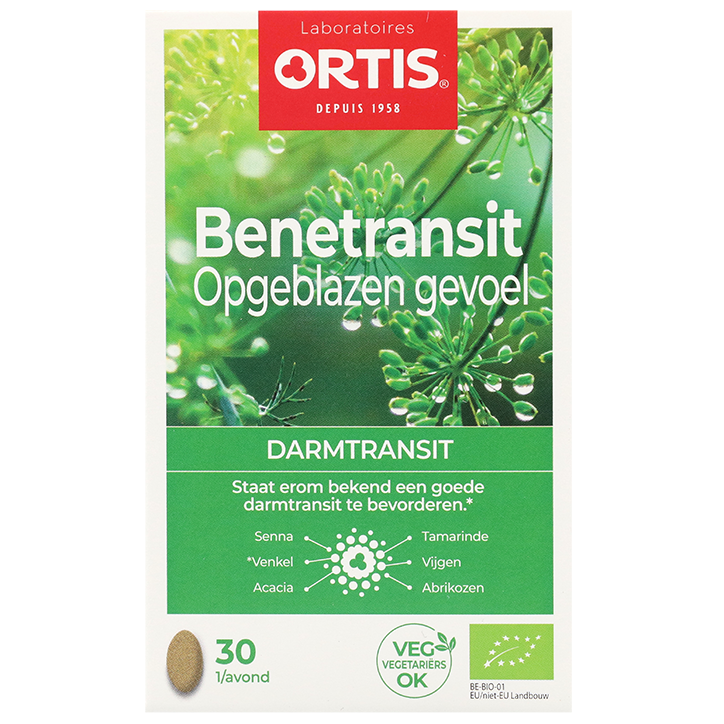 Ortis Benetransit Sensations de ballonnements Comprimés Bio