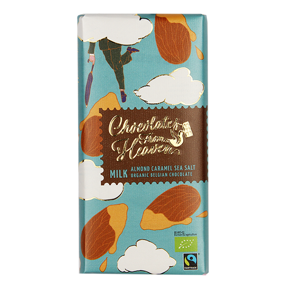 Chocolates from heaven  - - Lait Amande Caramel Et Pointe De Sel - 100 Grammes