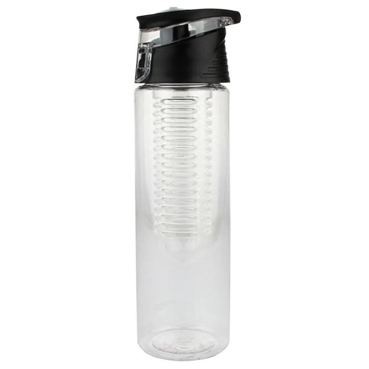 Bouteille avec infuseur de fruits frais noire