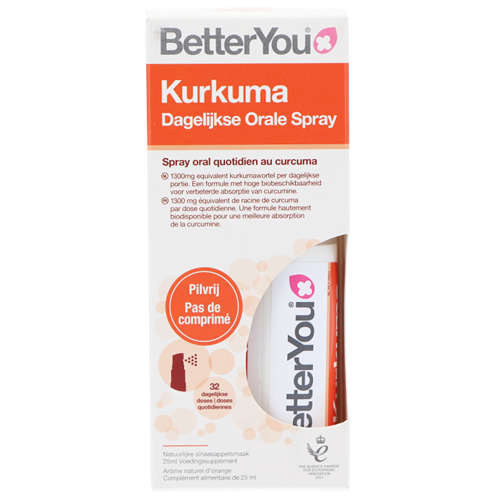 BetterYou Kurkuma Dagelijkse Orale Spray (25ml)