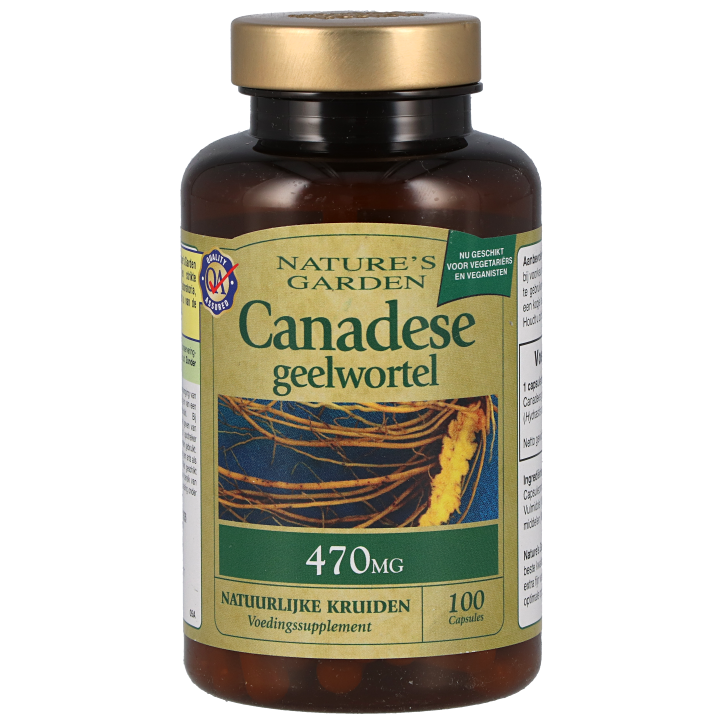 Natures  Canadese Geelwortel, 470mg - 100 Capsules