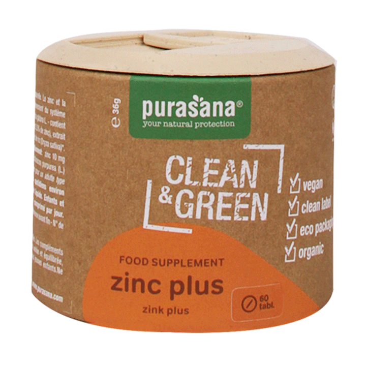 Puraana Clean  Green Zink Plu Bio (60 Tabletten)