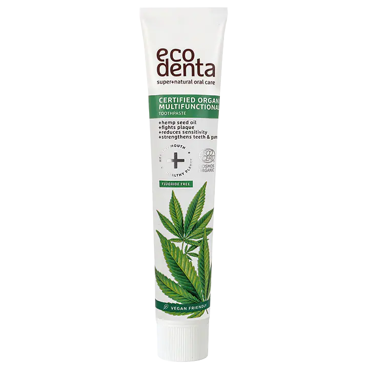 Ecodenta  Certified Organic Multifunctional with Hemp dentifrice naturel 75 ml