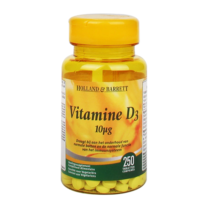 Holland & Barrett Vitamine D3 10 mcg 250 Comprimés