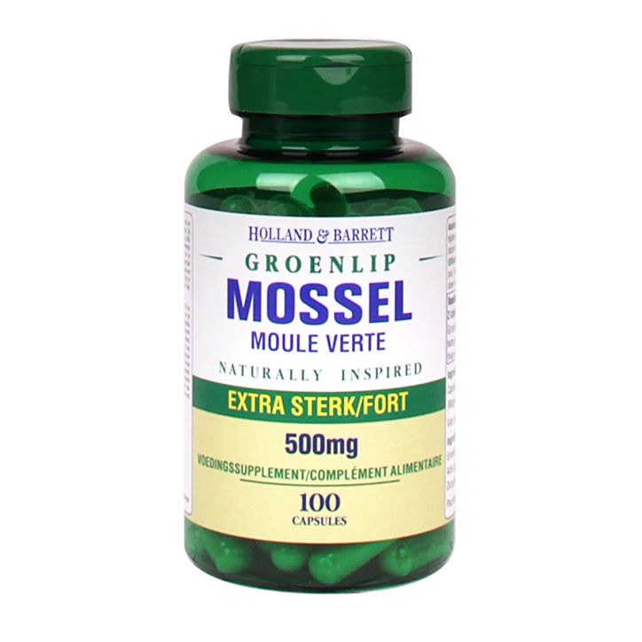 Holland & Barrett Green Lipped Mussel ( Extrait de moules vertes ) 500 mg 100 Gélules