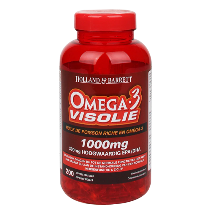 Holland & Barrett Huile de poisson Omega 3 1000 mg 200 Gélules molles