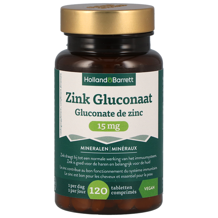    Zink Gluconaat 15mg - 120 tabletten