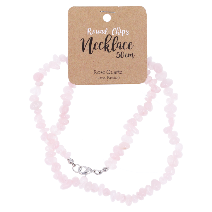 Steengoed Collier Quartz Rose - 50cm