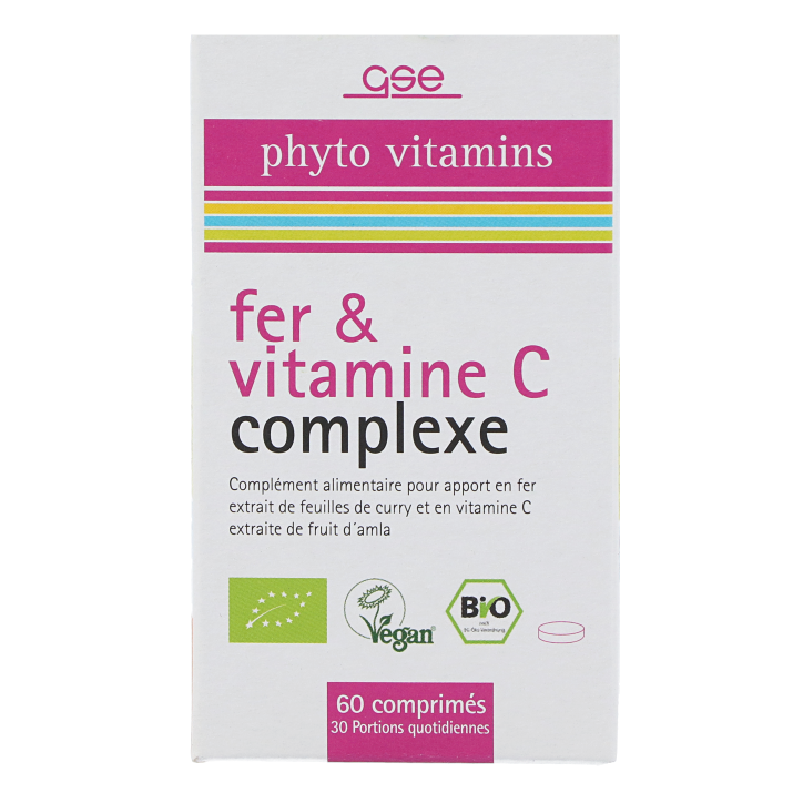 GSE Complexe Fer et Vitamine C - 60 comprimés