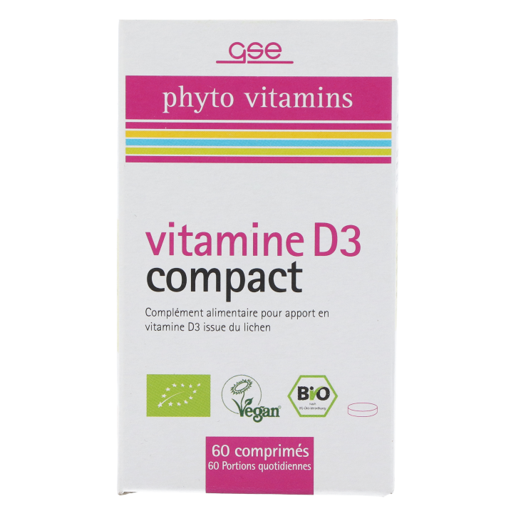 GSE Vitamine D3 Compact (60 comprimés)