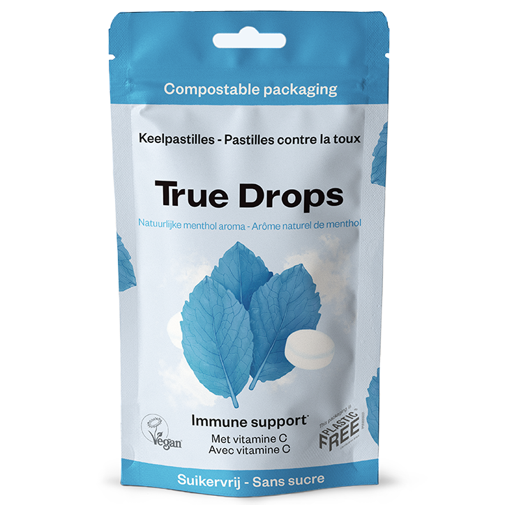 True Drops Pastilles contre la Toux Menthol et Vitamine C - 30 pastilles