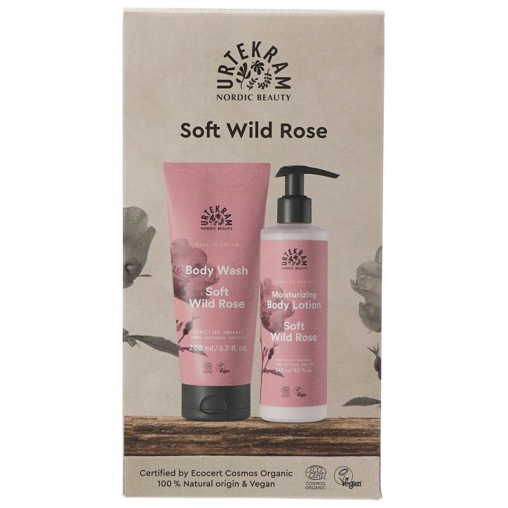 Urtekram Coffret Cadeau 'Soft Wild Rose' (Lotion 245ml + Gel Douche 200ml)