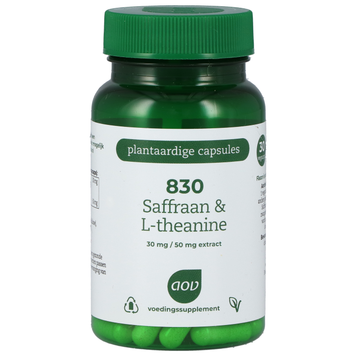 AOV 830 Saffraan  L-theanine - 30 Capsules