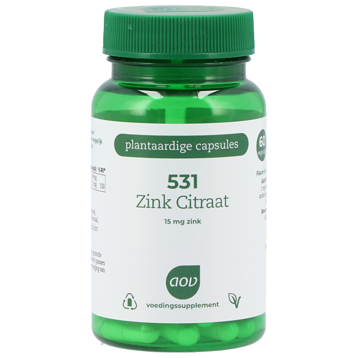 AOV 531 Zink Citraat 15 mg - 60 Capule