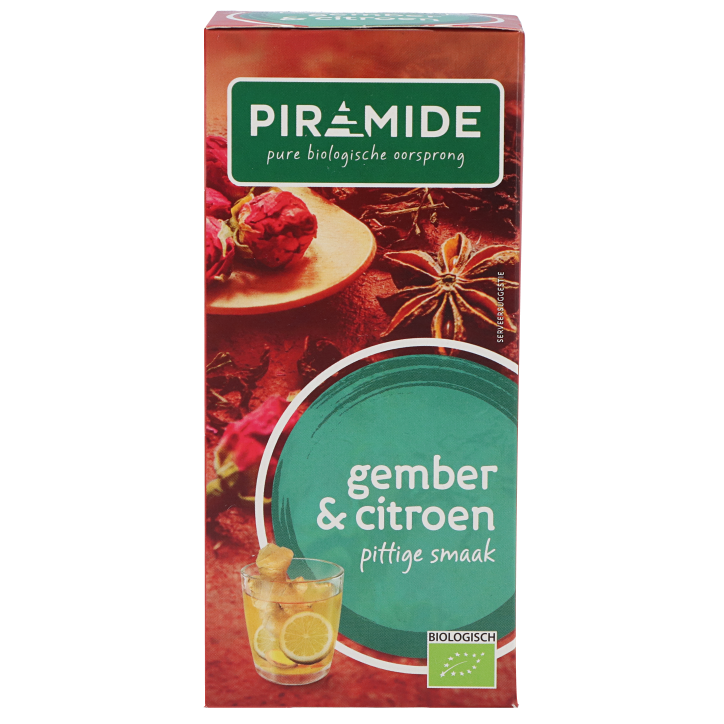 Piramide Gingembre et Citron Sachets de Thé - 20 Sachets