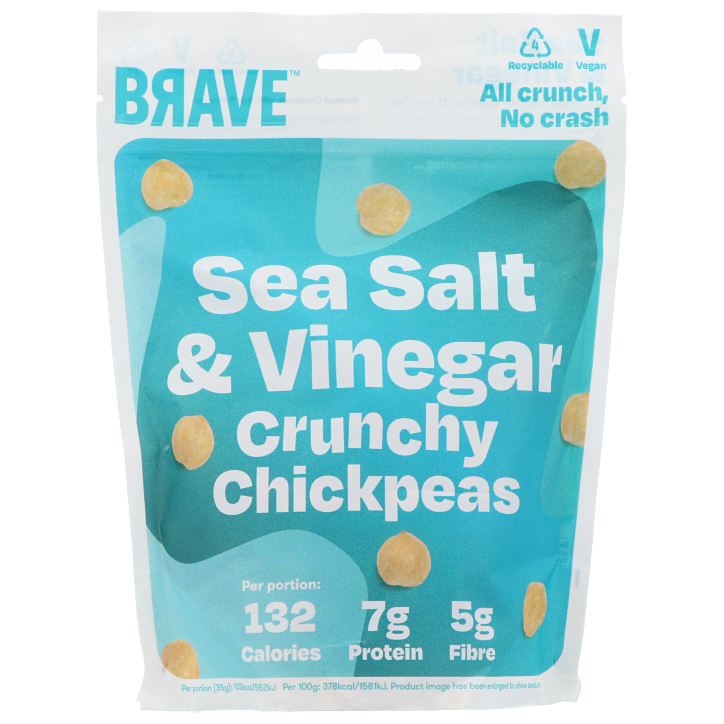 BRAVE Pois Chiches Rôtis au Sel et Vinaigre - 115 g