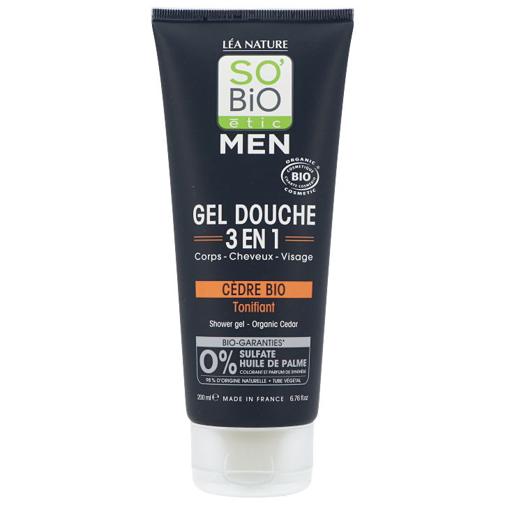 So'Bio étic Men Gel Douche 3 en 1 Cèdre - 200ml