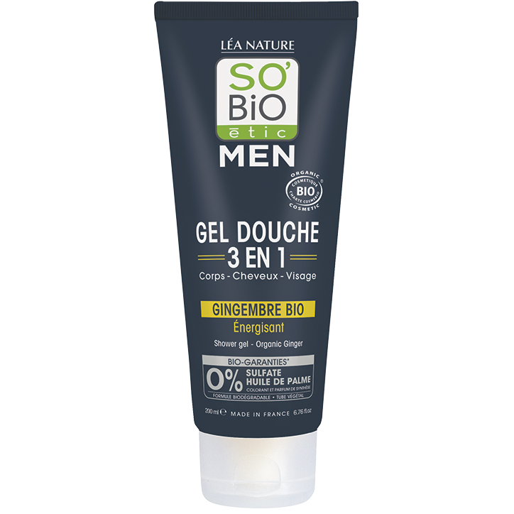 So'Bio étic Men Gel Douche 3 in 1 Gingembre - 200ml