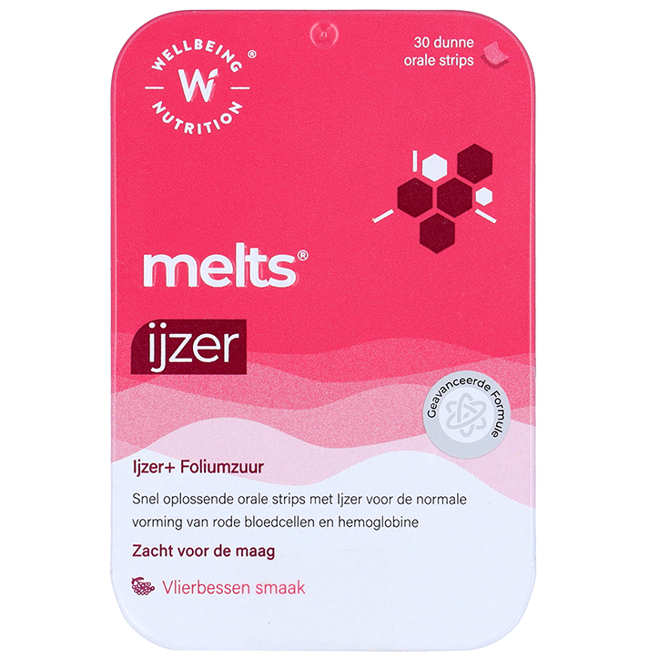 Wellbeing Nutrition IJzer - 30 meltblaadje