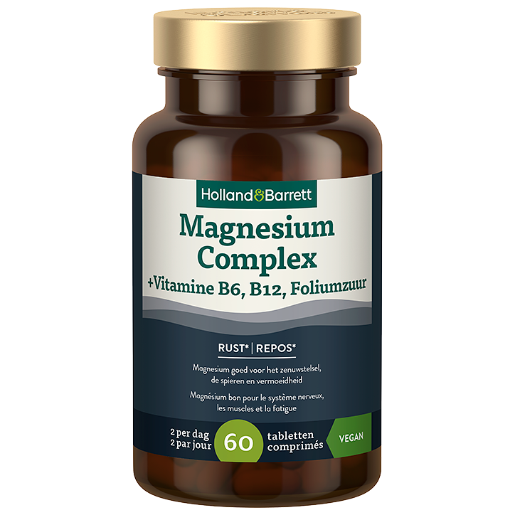    Magneium Complex + Vitamine B6, B12, Folaat - 60 tabletten