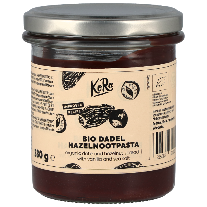 KoRo Tartinade Bio Dattes et Noisettes - 330g
