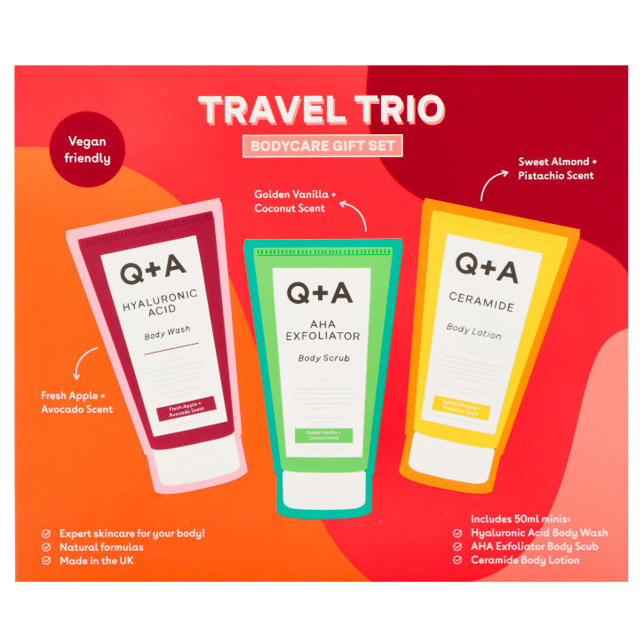 Q+A Coffret Cadeau Soin Corps 'Travel Trio' - 3 x 50ml