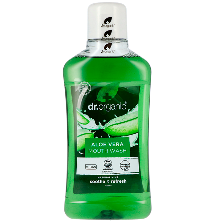 Bain de bouche Dr. Organic à l'Aloe Vera 500 ml