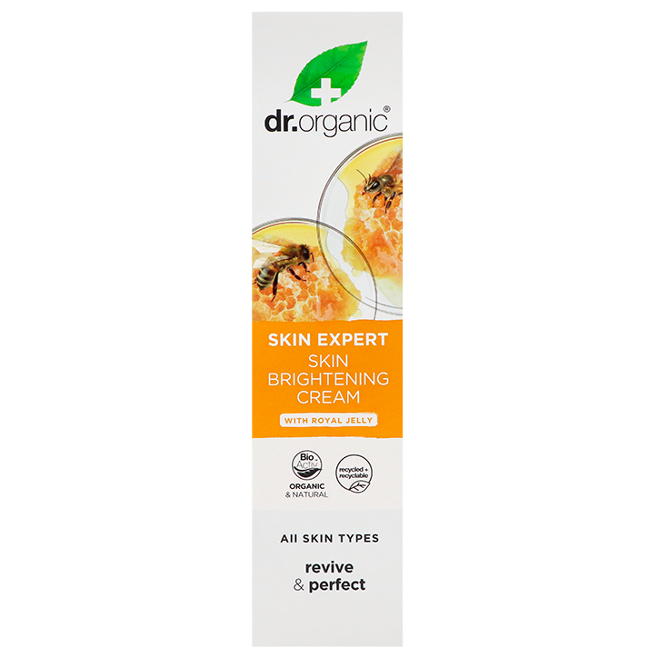 Crème pour la peau Dr. Organic Light & Bright à la gelée royale - 125ml