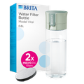 Afbeelding 1 voor Waterfilterfles Vital 600ml Lichtgroen - inclusief 2 filters