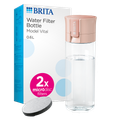 Afbeelding 1 voor Waterfilterfles Vital 600ml Abrikoosoranje - inclusief 2 filters