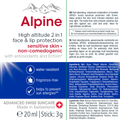 Afbeelding 3 voor Gezicht & Lippen Zonnebescherming Alpine SPF50+ - 20ml