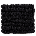 Afbeelding 2 voor VeganBoost Satin Scrunchies Black - 8 stuks