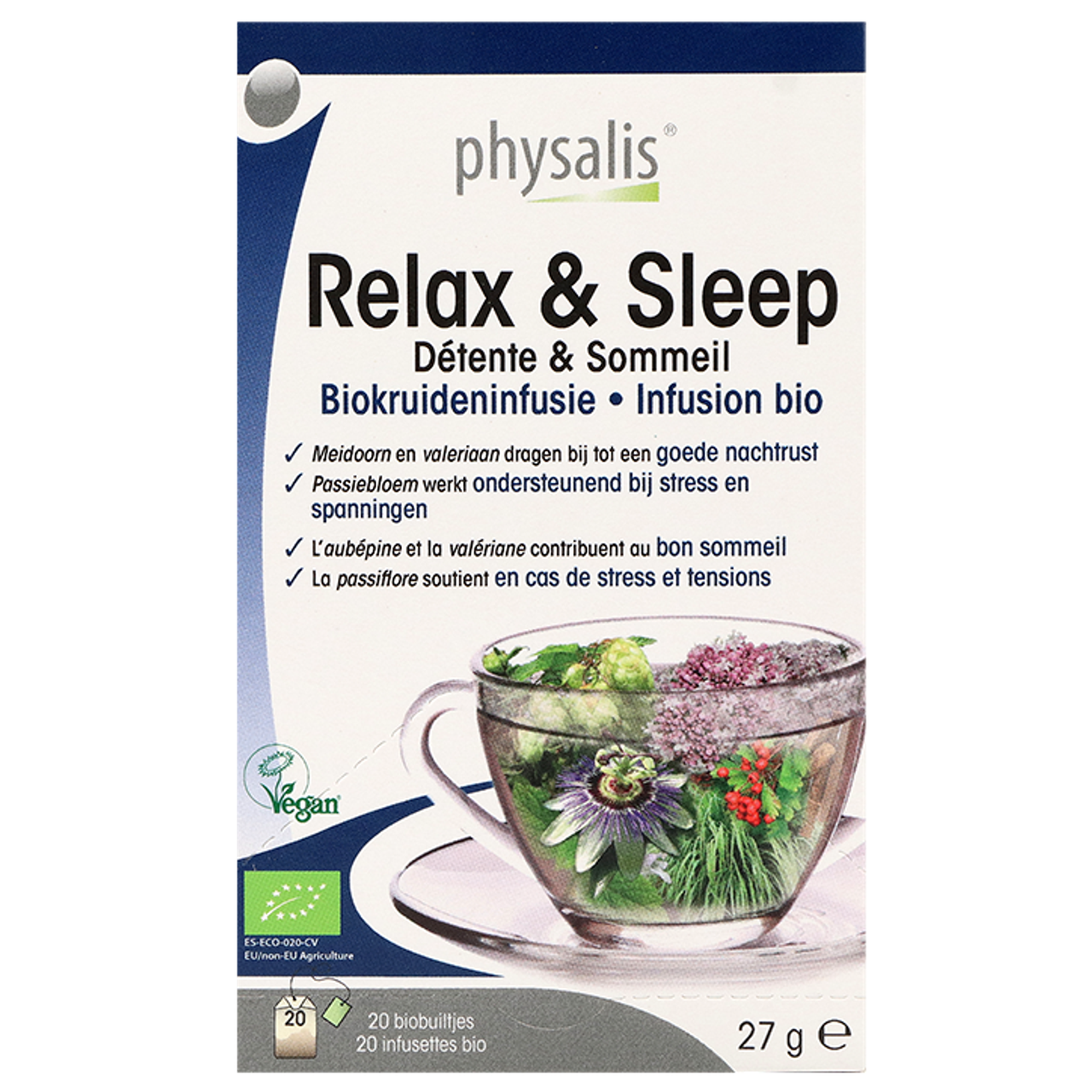 Physalis Kruideninfusie Relax & Sleep BIO - 20 theezakjes