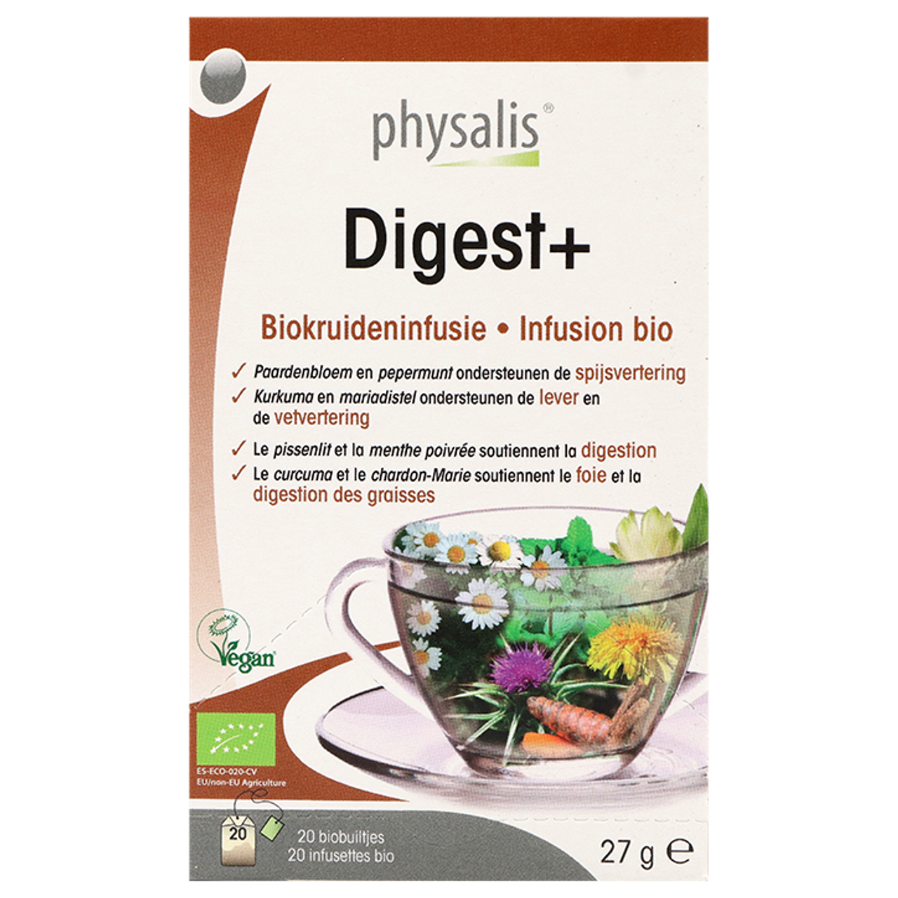Physalis Kruideninfusie Digest BIO - 20 theezakjes