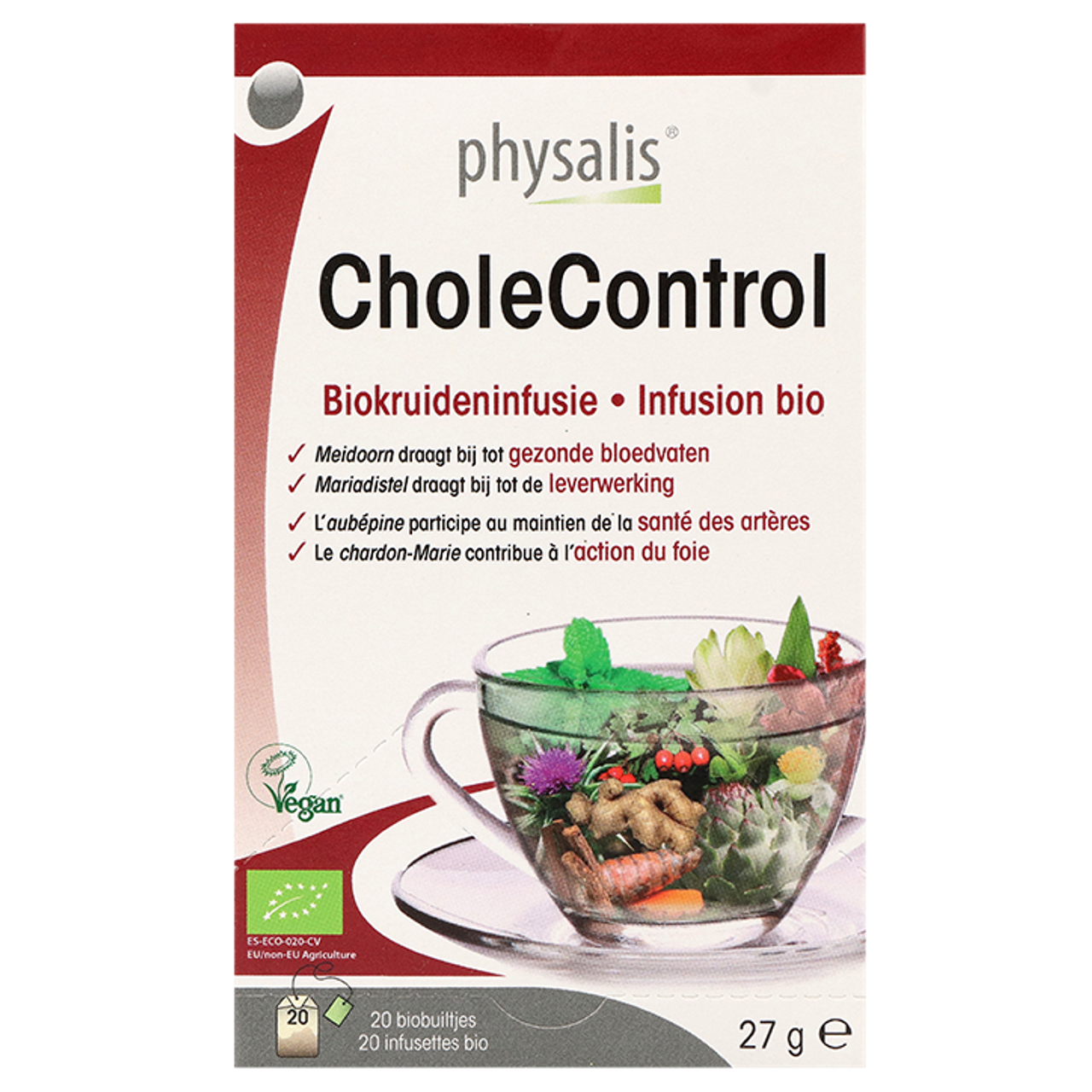 Physalis Kruideninfusie CholeControl BIO - 20 theezakjes