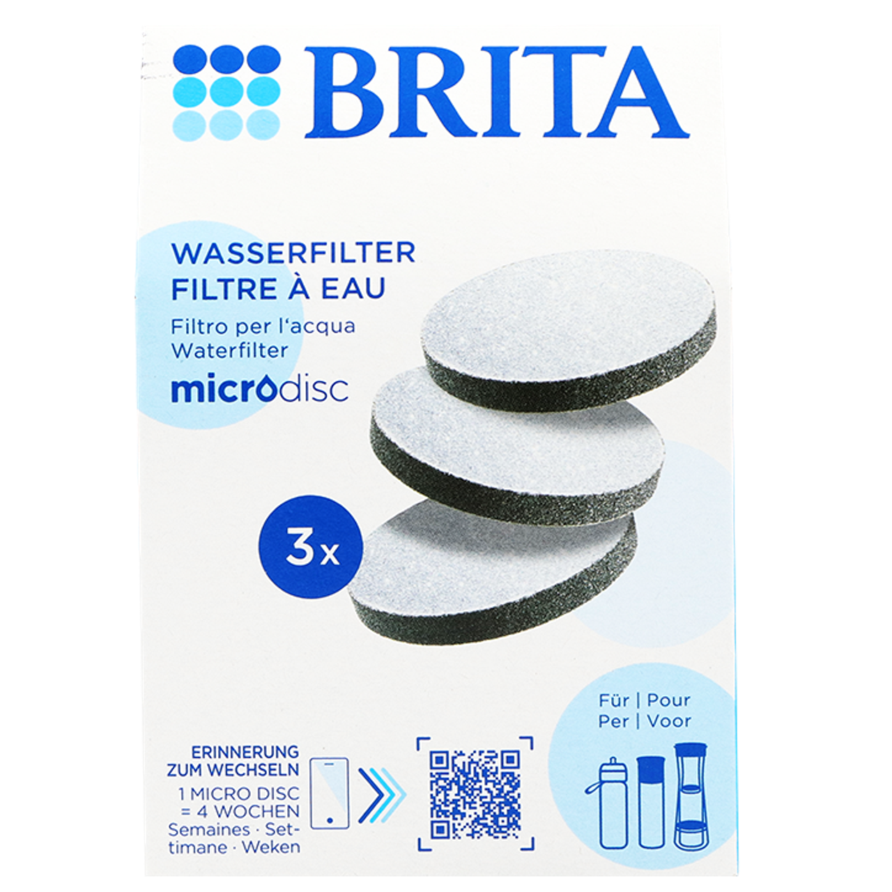 BRITA Filterpatroon Waterfles MicroDisc Filters - 3 filters