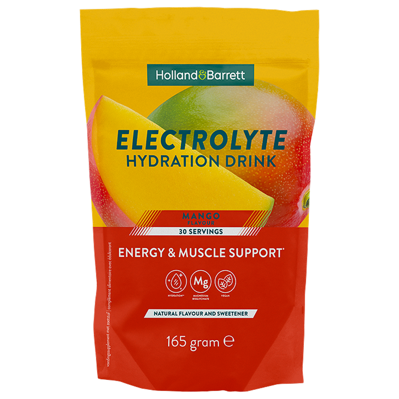 Holland & Barrett Elektrolyten Hydration Drink Mango - 165g (30 porties)