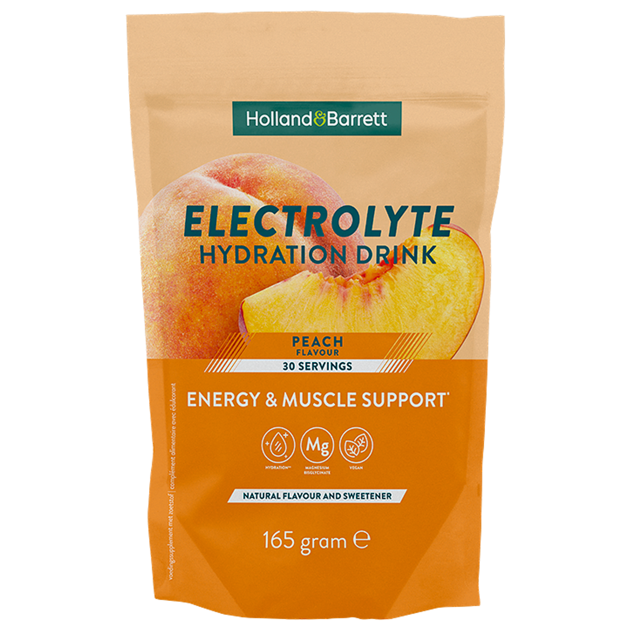 Holland & Barrett Elektrolyten Hydration Drink Perzik - 165g (30 porties)