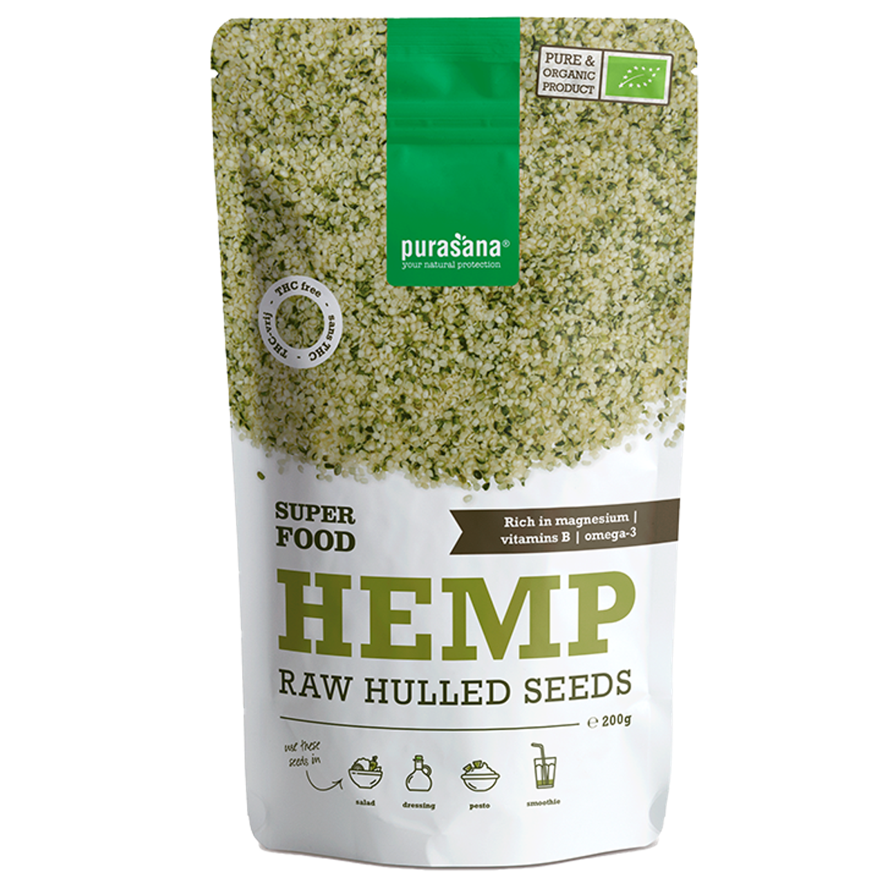 Purasana Hemp Raw Hulled Seeds BIO - 200g