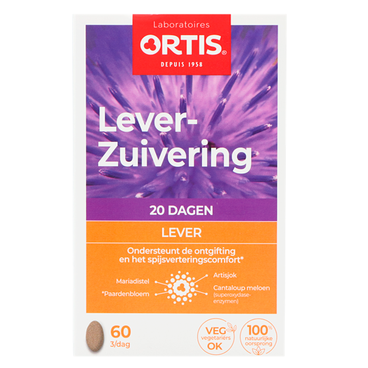 Ortis Lever-Zuivering (60 Tabletten)