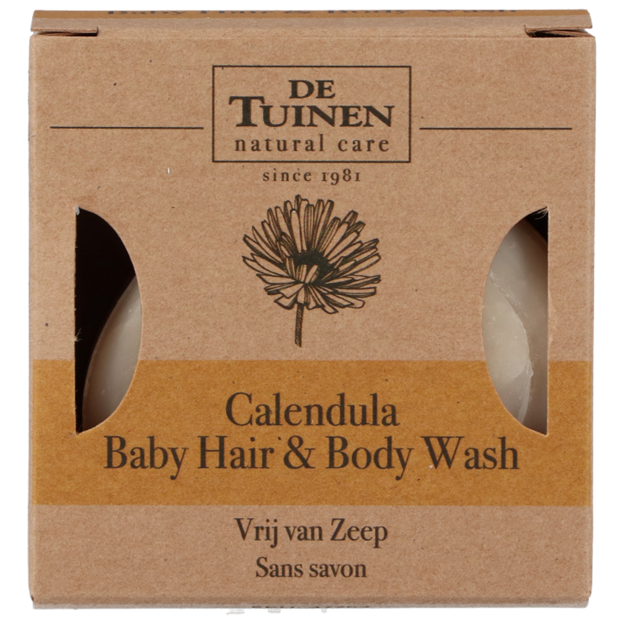 De Tuinen Calendula Baby Hair & Body Wash Solid Bar - 70g