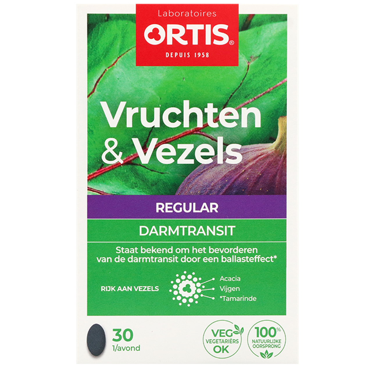 Ortis Vruchten & Vezels Regular Darmtransit (30 Tabletten)
