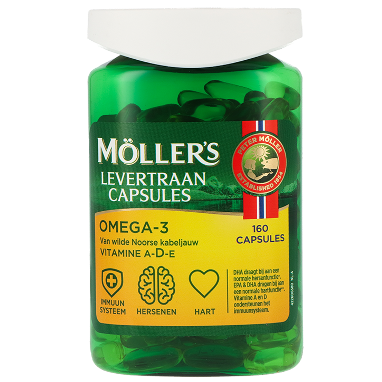 Möller's Omega-3 Levertraan Capsules - 160 capsules