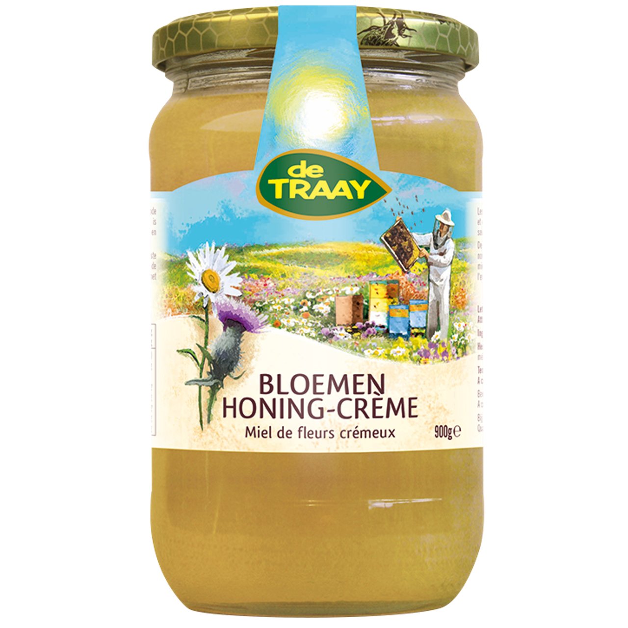De Traay Imkerij Bloemen Honing Crème - 900g