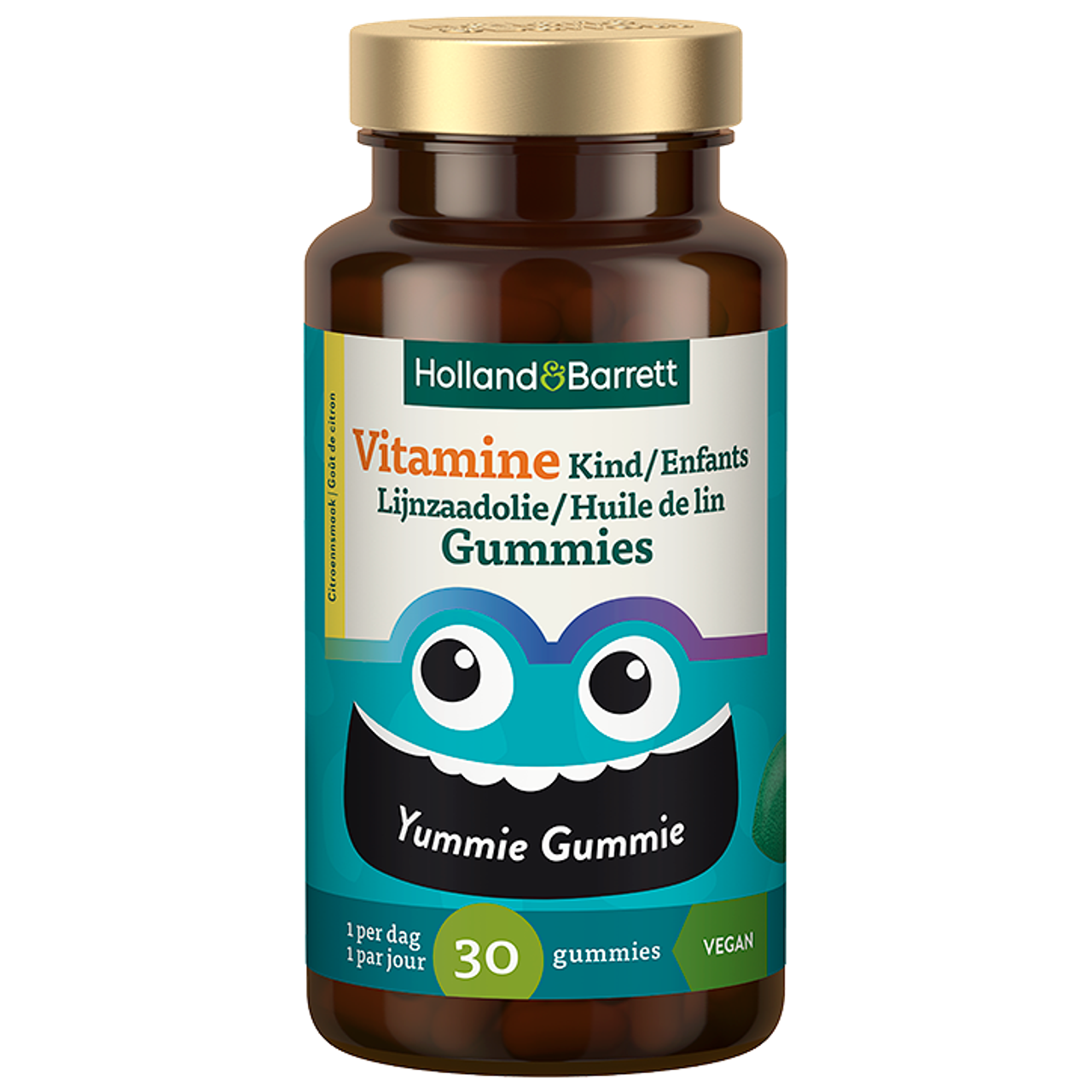 Holland & Barrett Multi Kind Lijnzaadolie Citroensmaak - 30 gummies
