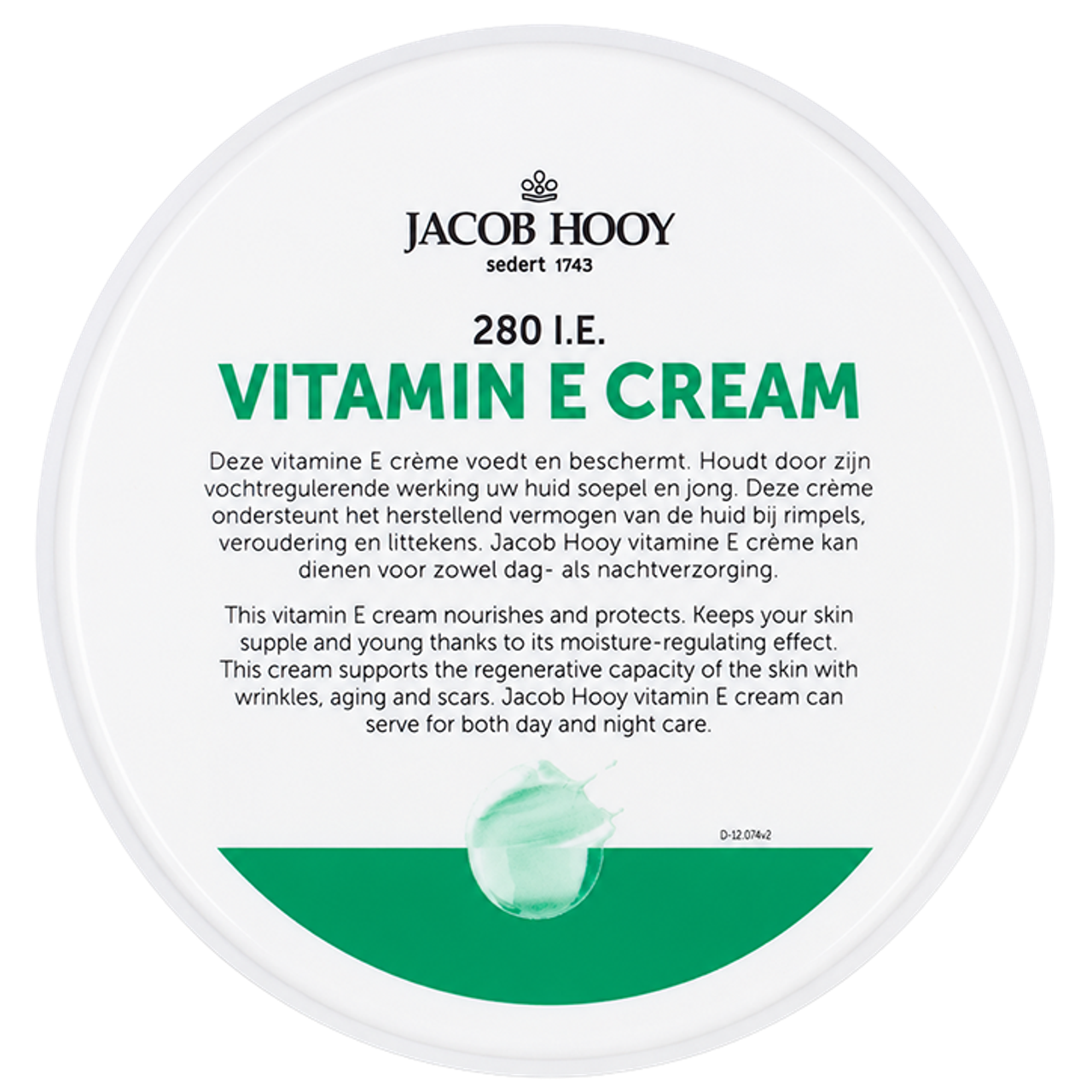 Jacob Hooy Vitamine E Crème - 140ml
