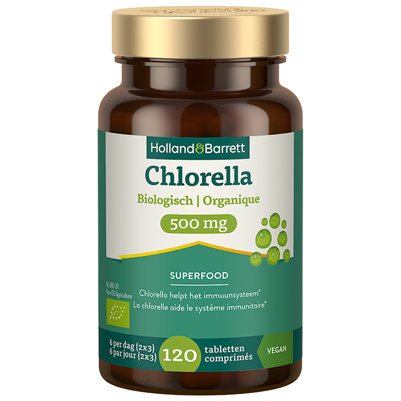 Holland & Barrett Chlorella 500mg - 120 tabletten