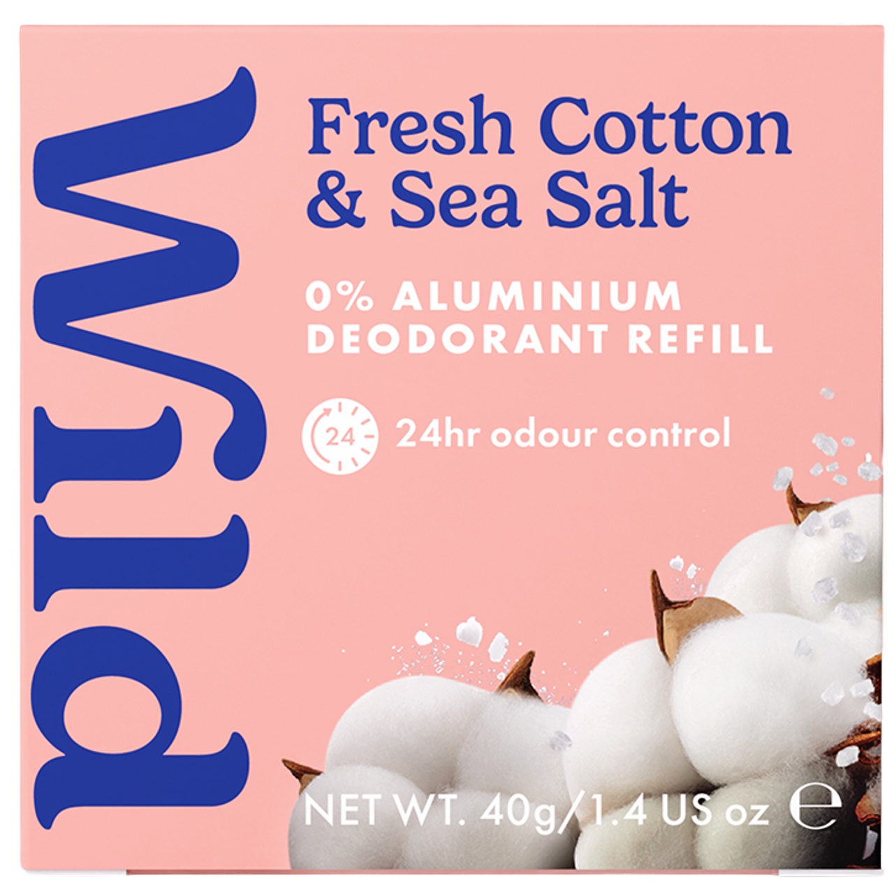 Wild Deodorant Fresh Cotton & Sea Salt Navulling - 40g