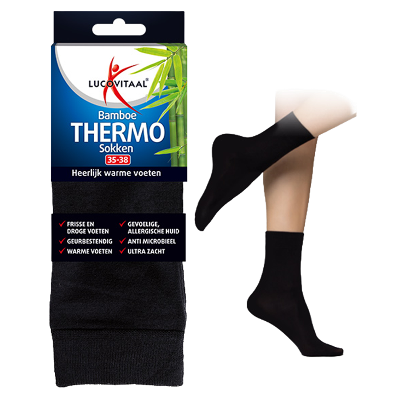 Lucovitaal Bamboe Thermosokken Maat