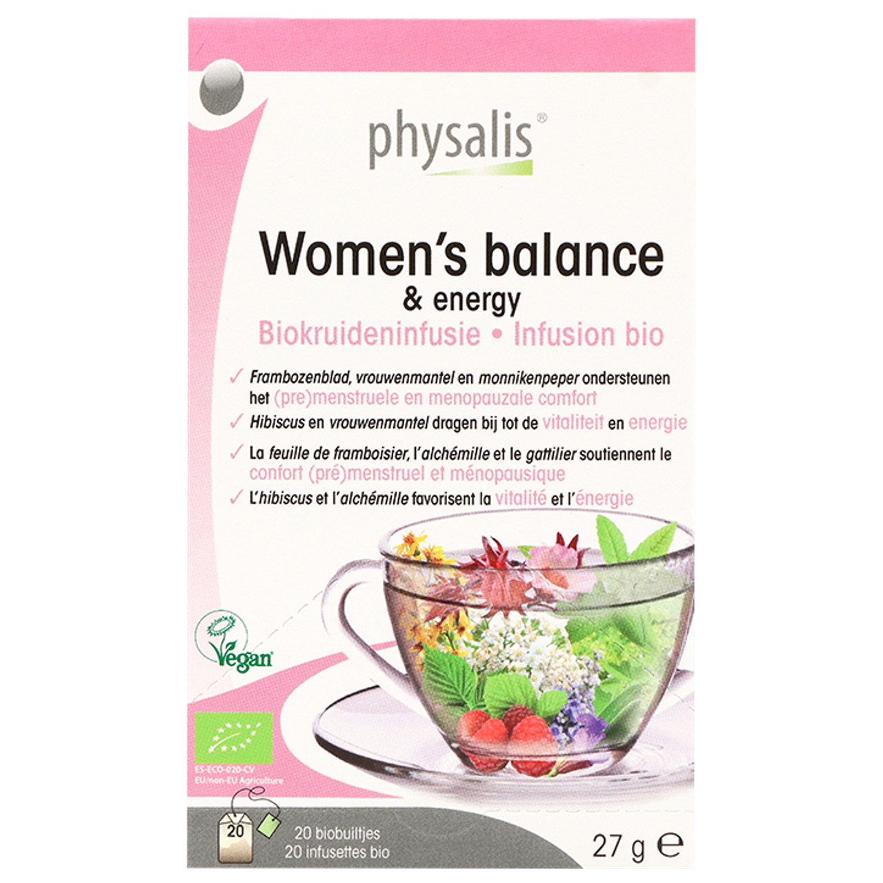 Physalis Women's Balance & Energy Kruideninfusie BIO - 20 theezakjes